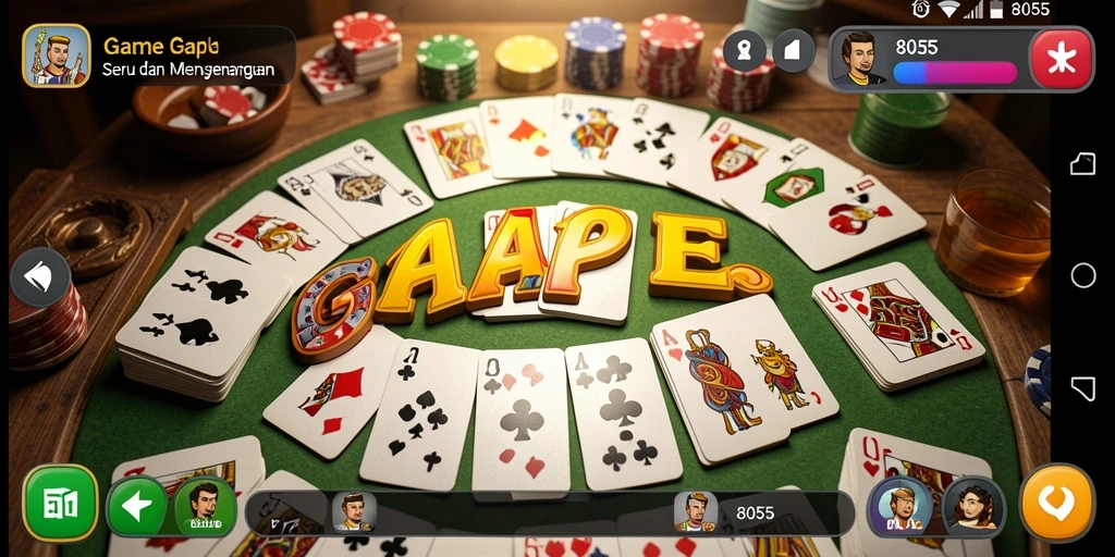 Tampilan gameplay seru game Gaple 8055.