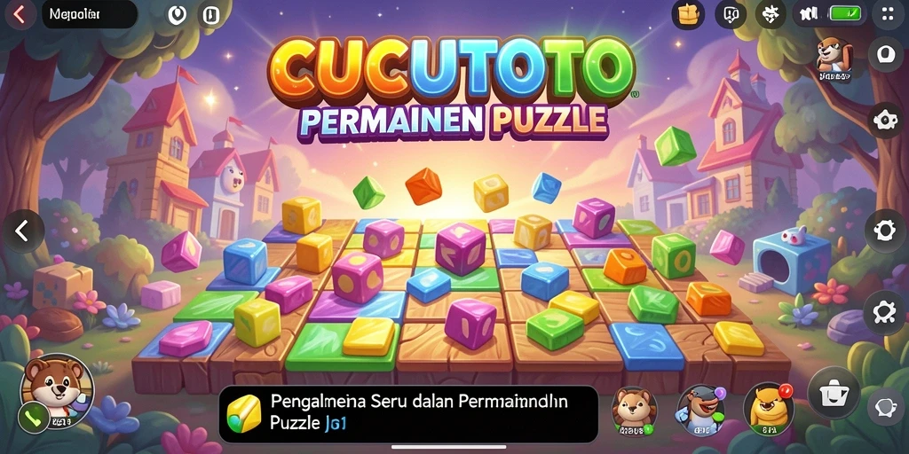 Tampilan gameplay seru CUCUTOTO dengan tantangan Puzzle menarik.