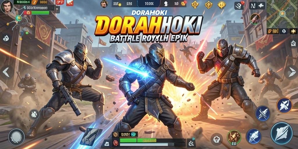 Gameplay seru DORAHOKI dalam pertempuran Battle Royale.