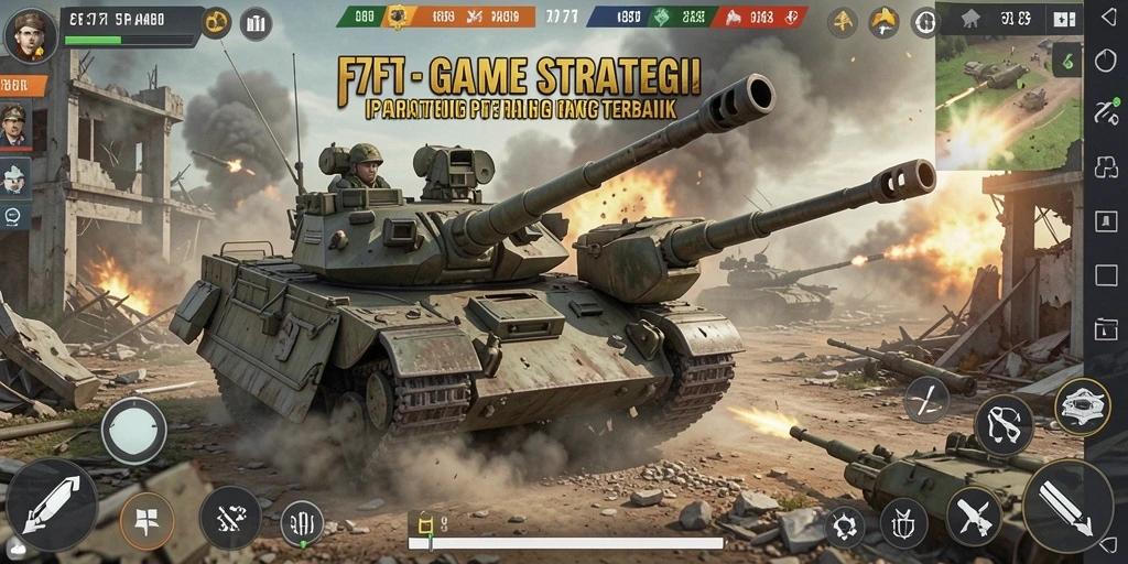 Tampilan gameplay F7F7 yang menakjubkan saat pertempuran.