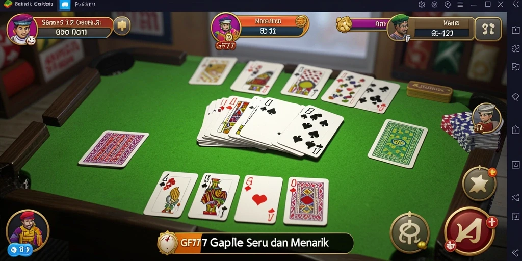 Tampilan screenshot gameplay Gaple yang seru di GF777.