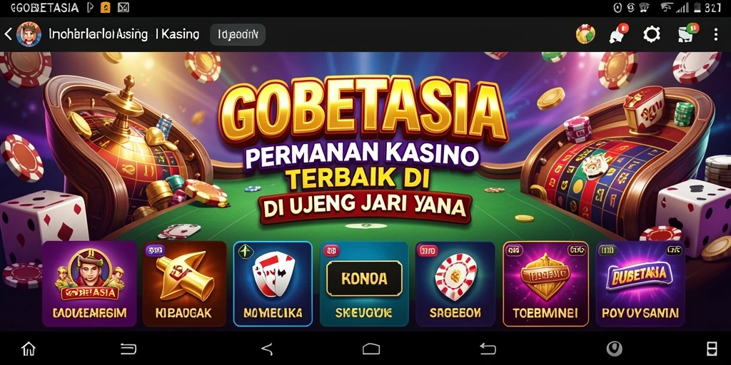 Tangkapan layar gameplay GOBETASIA menampilkan suasana kasino yang mendebarkan.