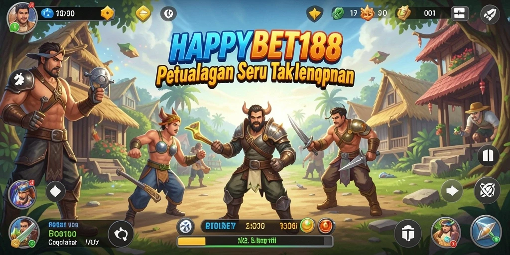Gameplay mendebarkan dari game petualangan seru HAPPYBET188.