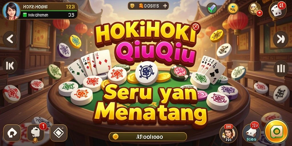 Screenshot gameplay HOKIHOKI yang menunjukkan kartu dan suasana pertandingan.