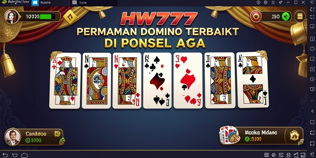 Screenshot HW777 menampilkan gameplay seru Domino yang mendebarkan.