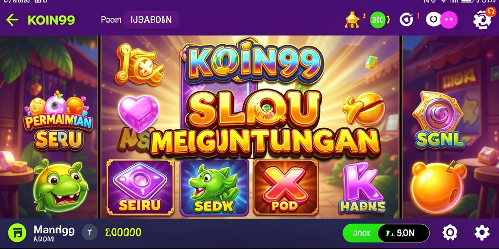 Tampilan gameplay yang menarik dari KOIN99 dengan efek visual yang memukau.