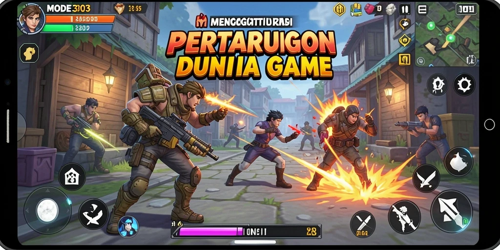 Tampilan gameplay yang intens dan seru dalam MODE303.