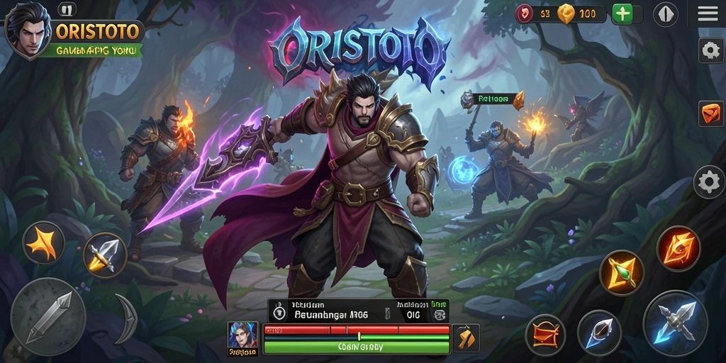 Tangkapan layar gameplay ORISTOTO menampilkan aksi seru dalam petualangan ARPG.
