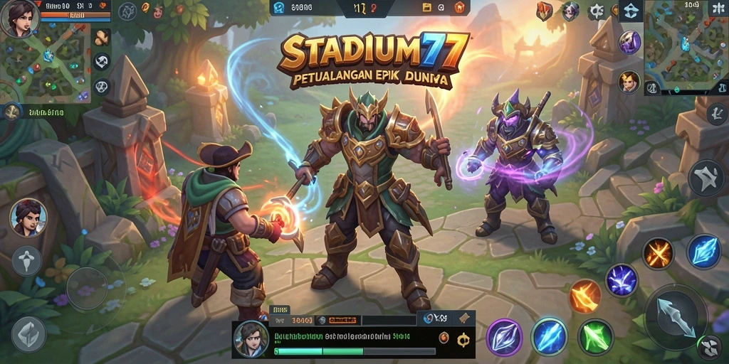 Screenshot gameplay STADIUM77 dengan aksi seru dan grafis menarik.