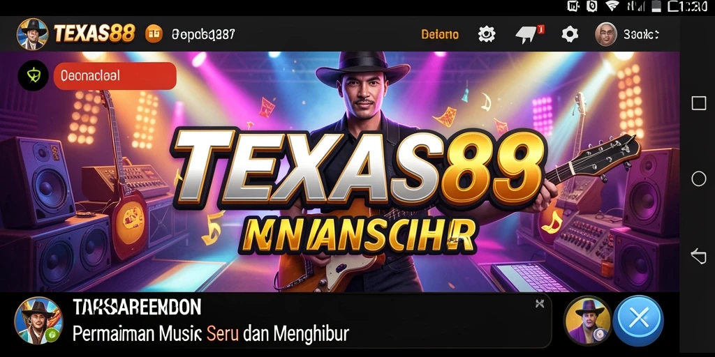 Tampilan gameplay TEXAS88 dengan berbagai aksi musik menakjubkan.