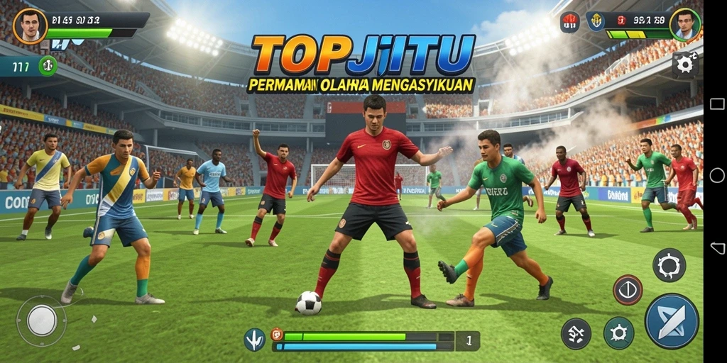Gameplay intens dari TOPJITU dengan suasana olahraga yang autentik.